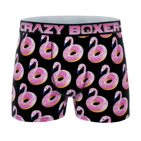 CRAZYBOXER Flamingo & Donuts Men's Boxer Briefs