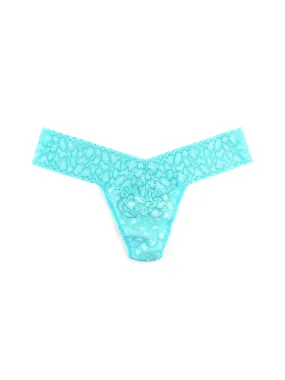 Cross Dyed Leopard Low Rise Thong Radiant Turquoise Sale