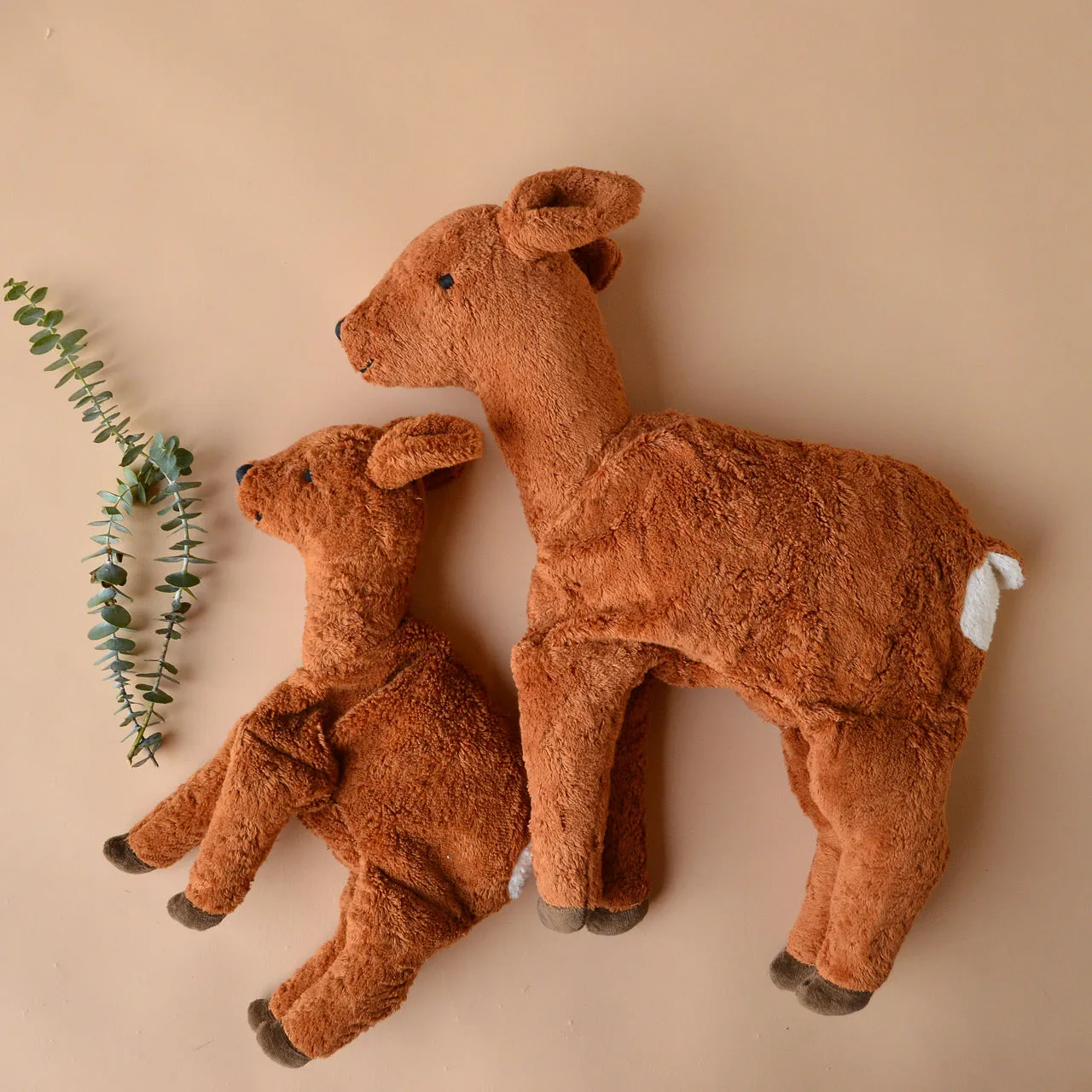 Cuddly Deer Toy/Heat Pack in Organic Cotton/Lambswool - Large