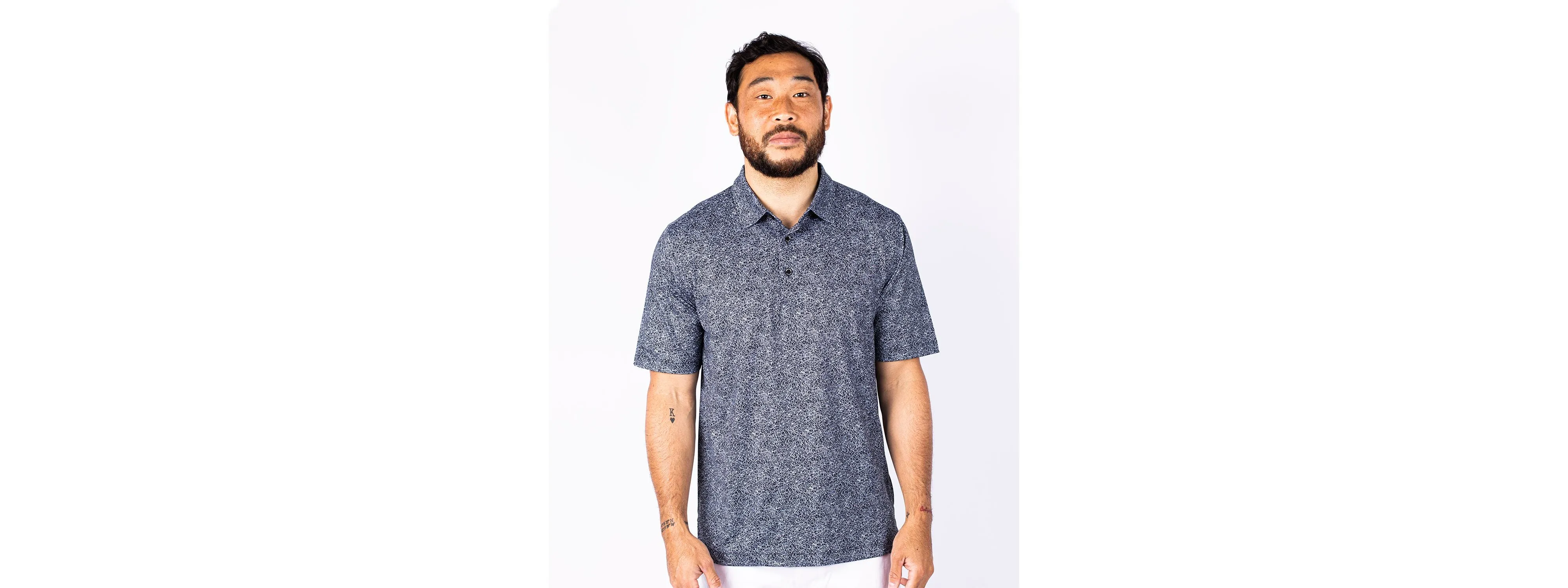 Cutter & Buck - Pike Constellation Print Stretch Mens Polo