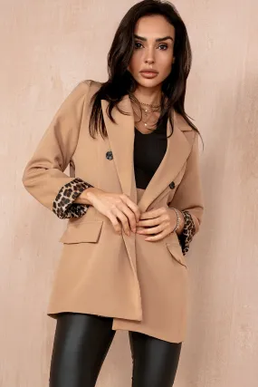 Desire Camel Long Line Blazer