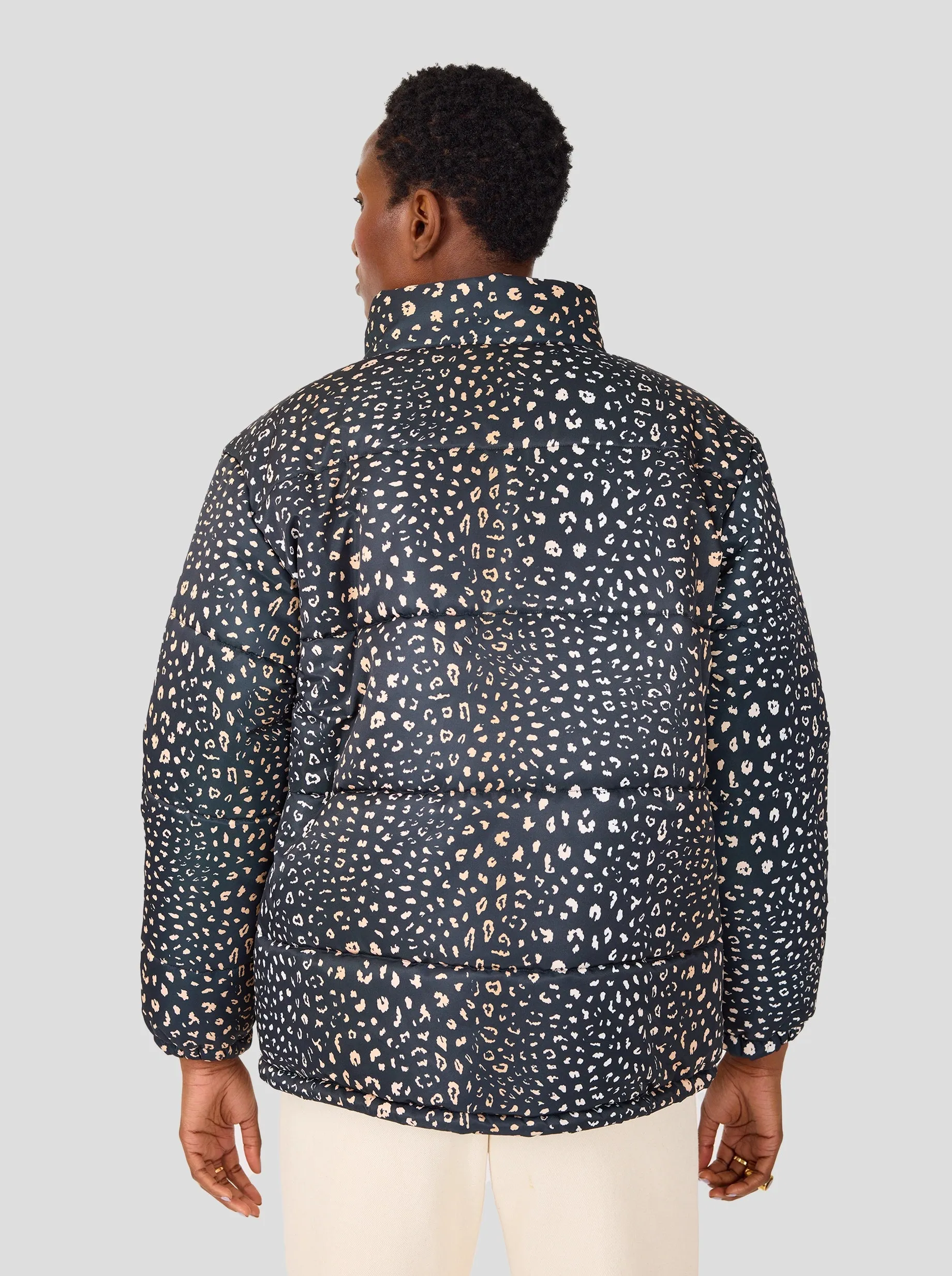 Donna puffed jacket in Leopard print