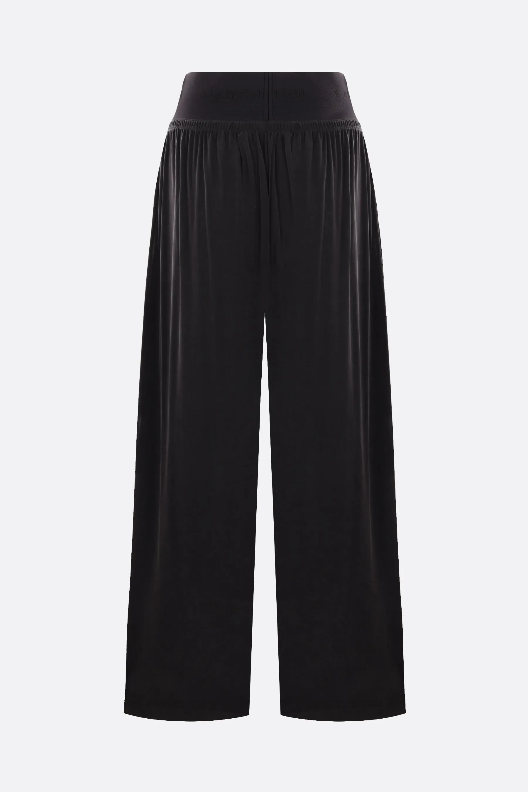 elastic waist jersey trousers