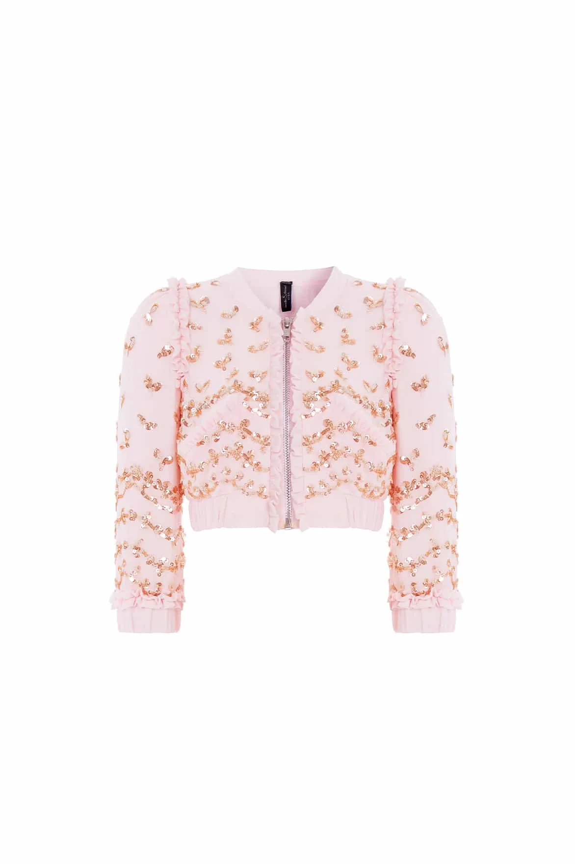 Emily Lace Georgette Bomber Jacket