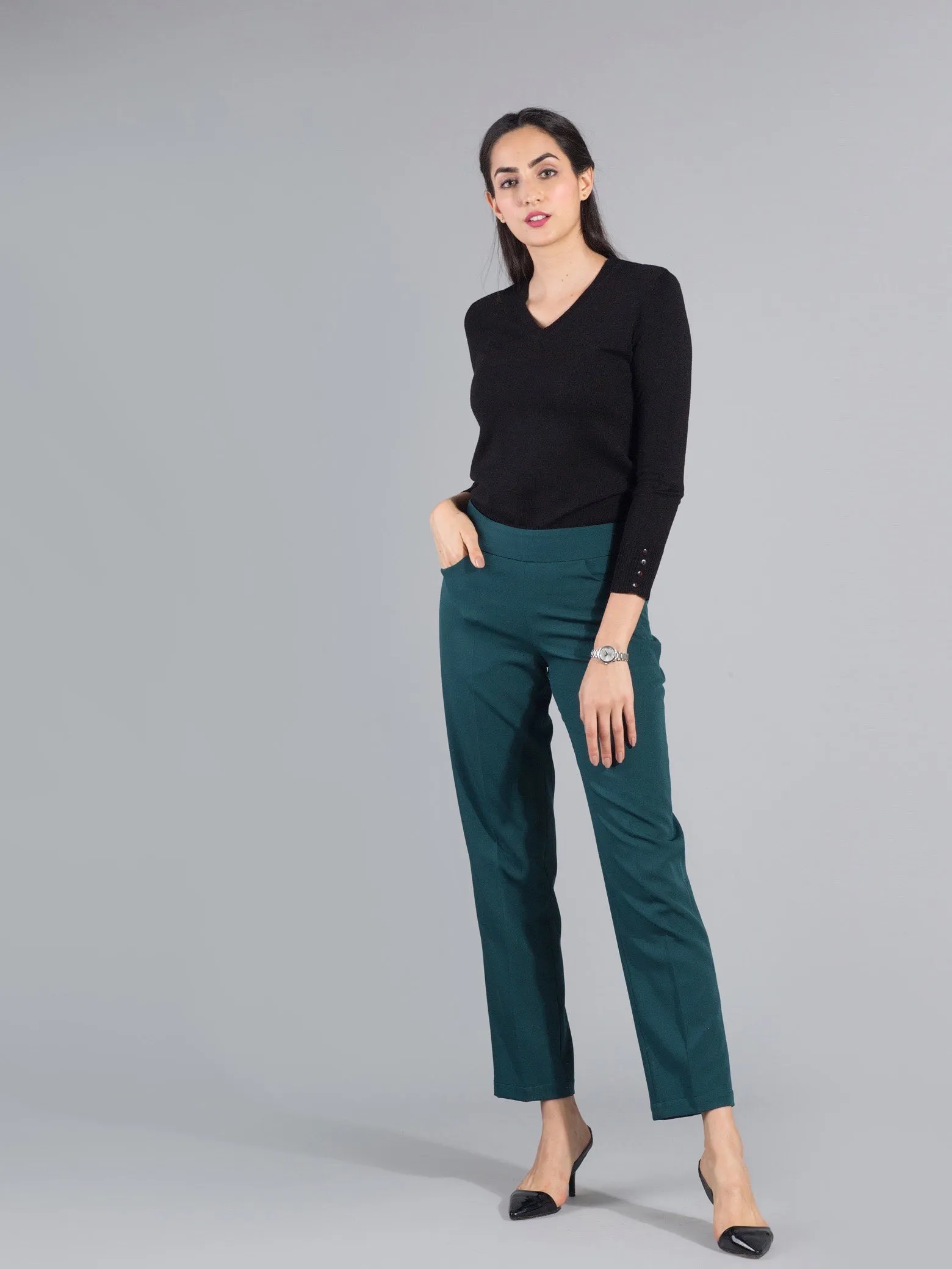 Essential Easy Care Work Trousers - Bottle Green