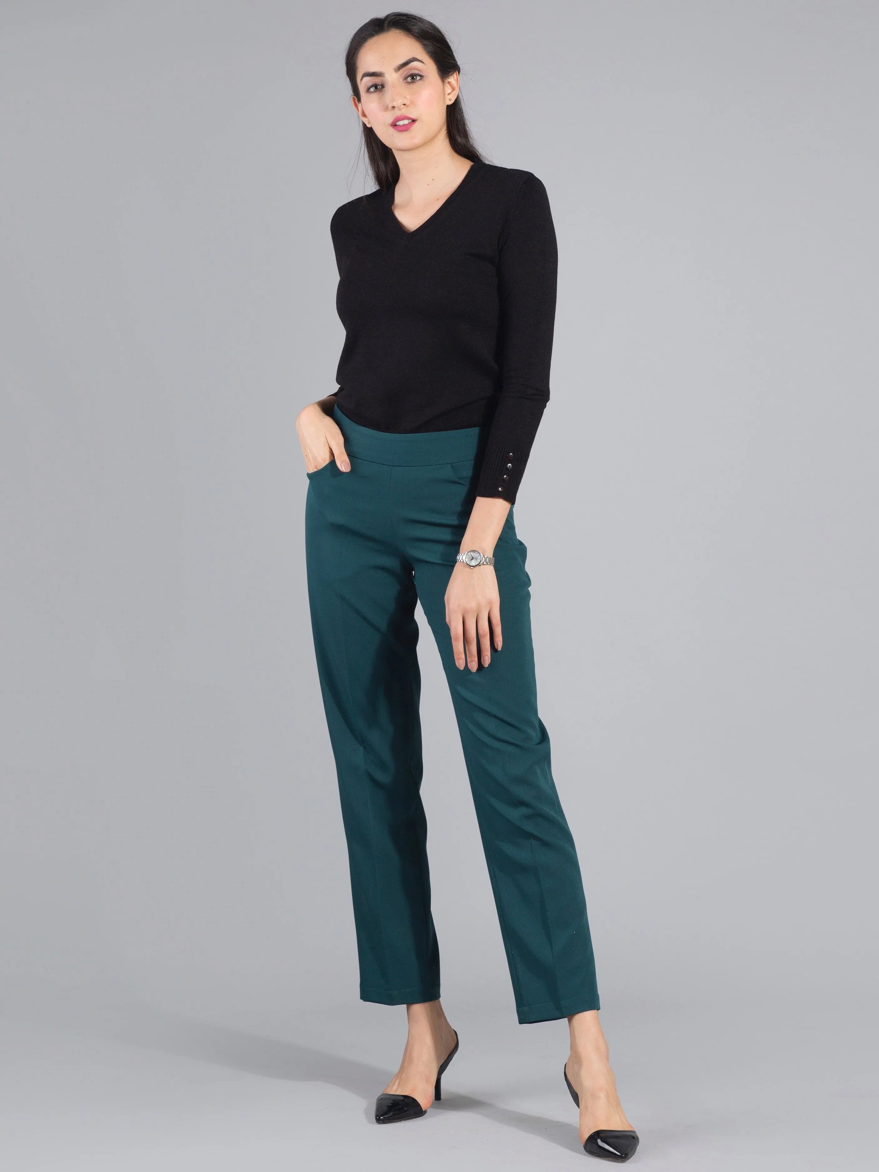 Essential Easy Care Work Trousers - Bottle Green