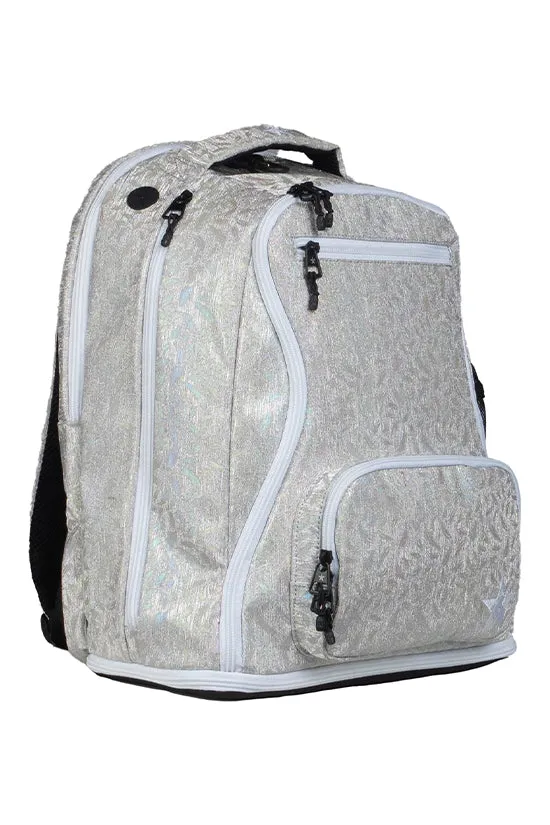 Feather in Opalescent Rebel Dream Bag Plus with White Zipper