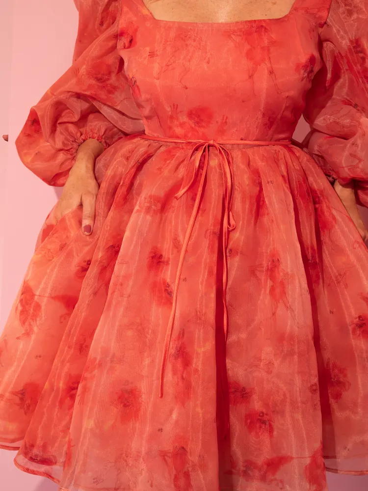 FINAL SALE - LABYRINTH™ Dolly Dress in Tangerine Fireys Print