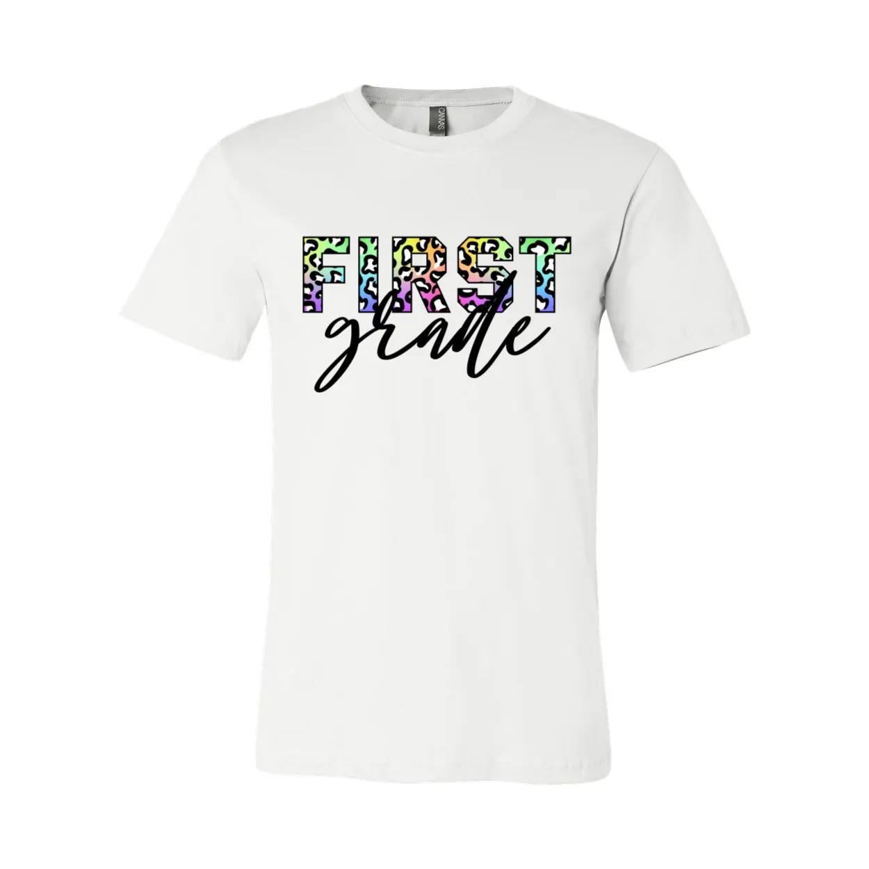 First Grade Colorful Animal Print Tee