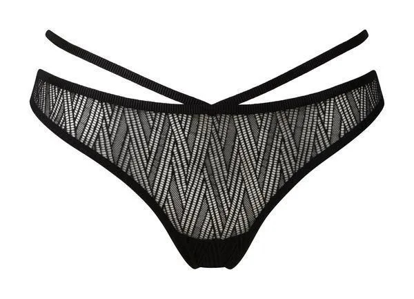 Geometric thong [Black]