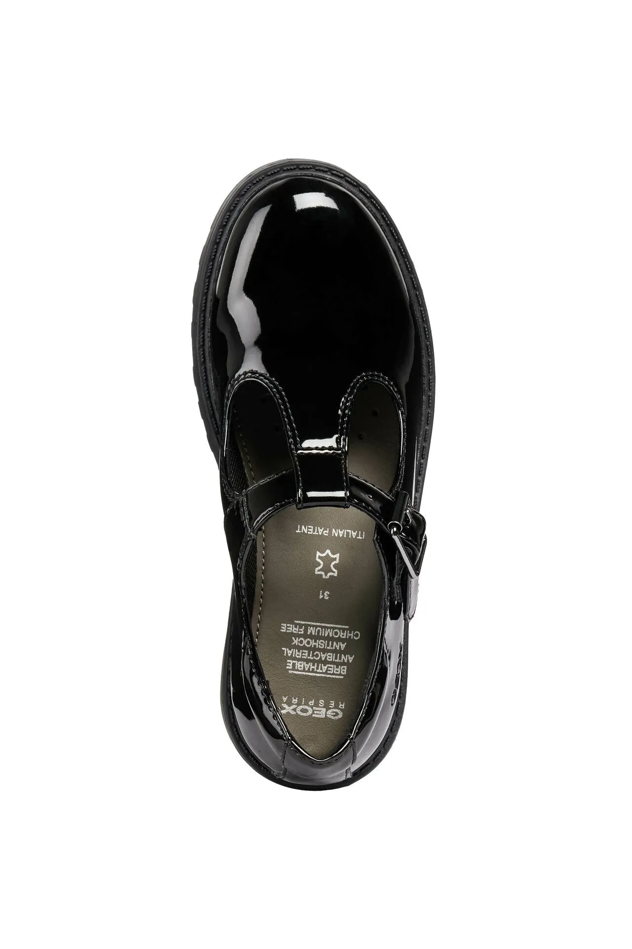 Geox J8420E J Casey Black Patent