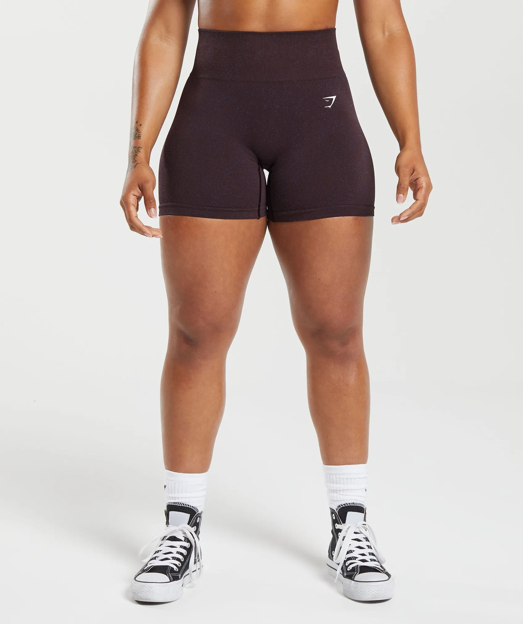 Gymshark Adapt Fleck Seamless Shorts - Plum Brown/Dewberry Purple