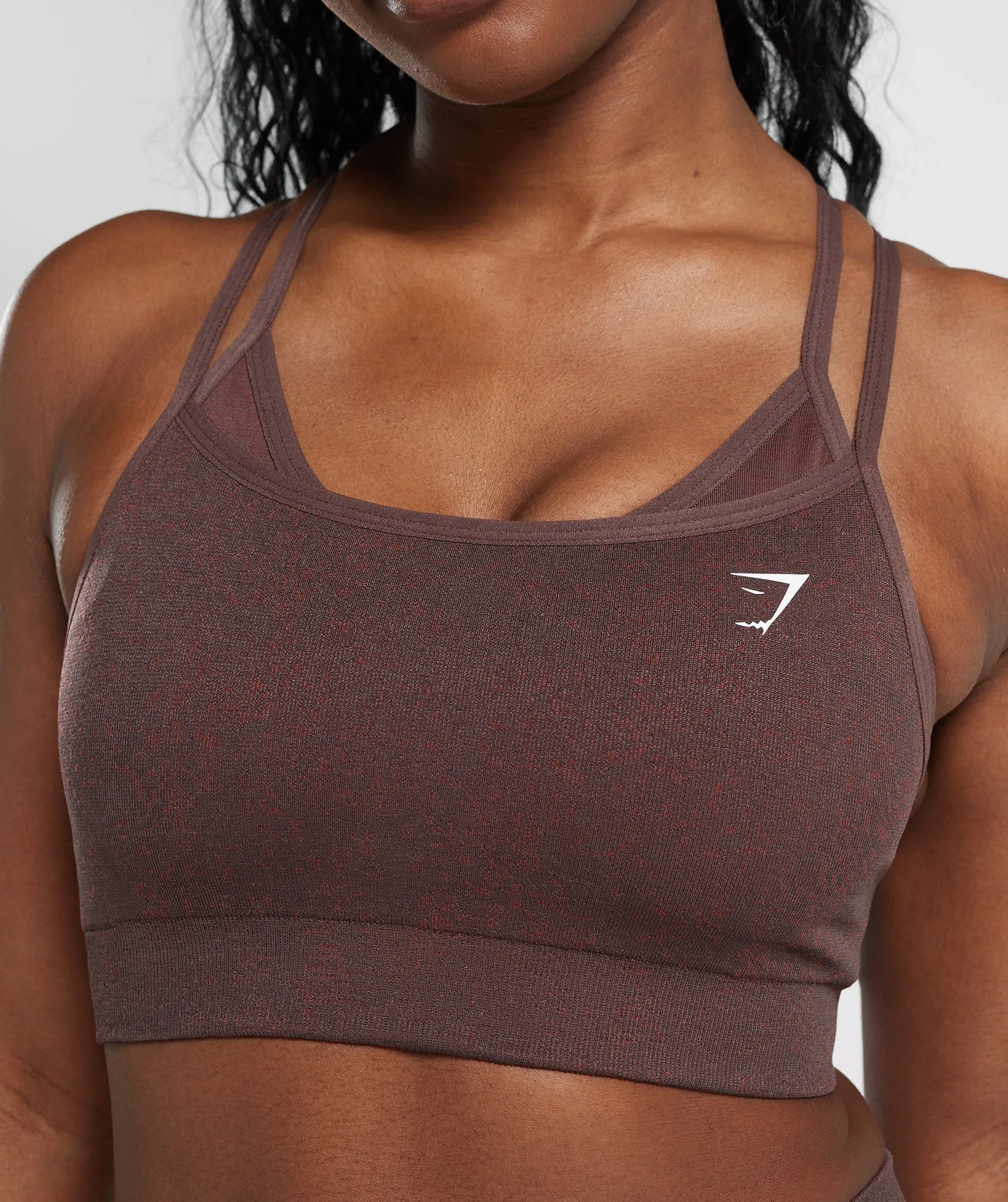 Gymshark Adapt Fleck Seamless Sports Bra - Chocolate Brown