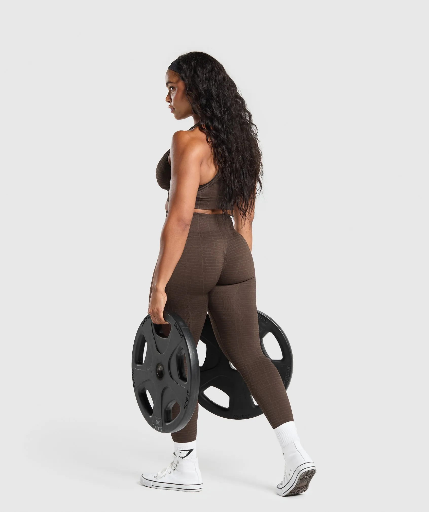 Gymshark Adapt Monogram Seamless Leggings - Archive Brown/Soul Brown