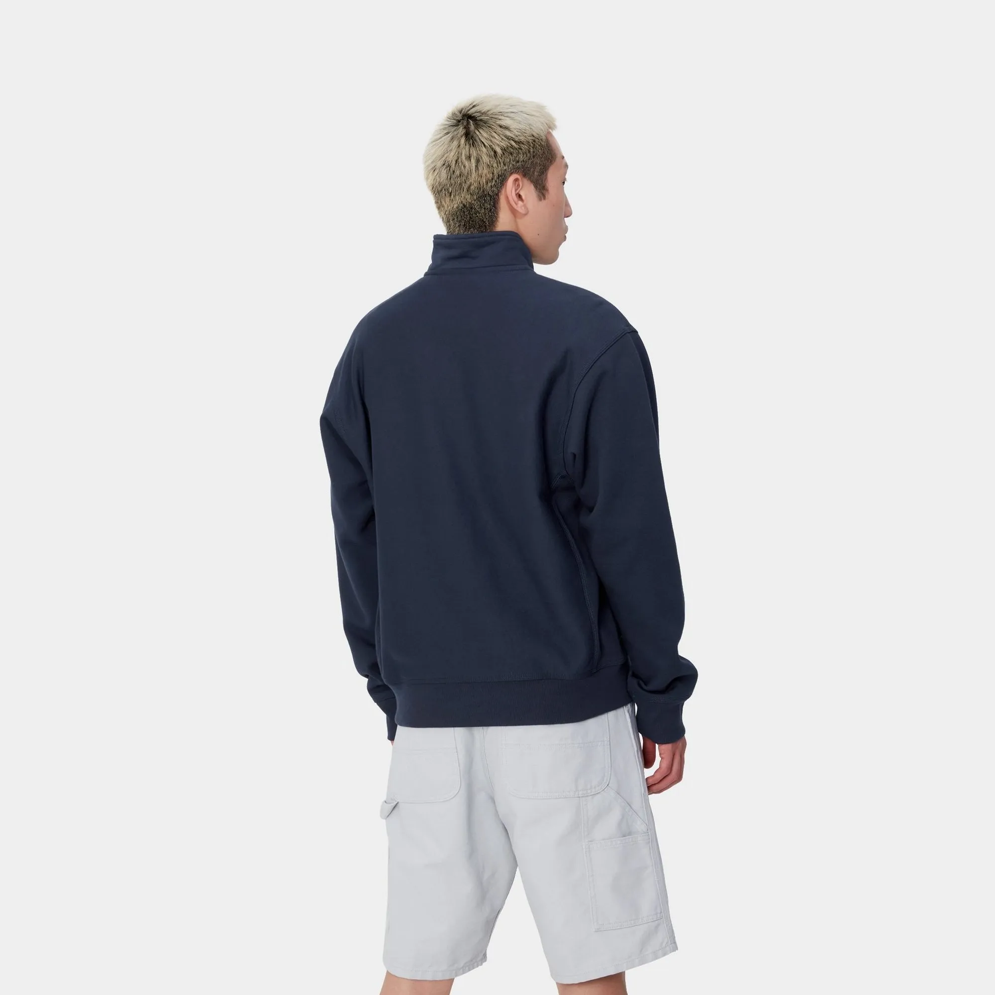 Half Zip American Script Sweatshirt | Air Force Blue