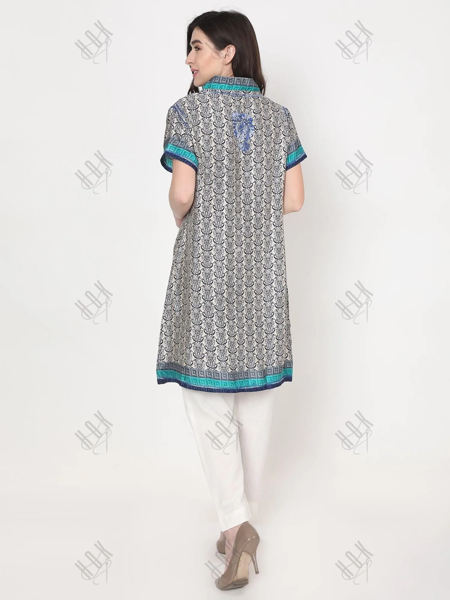 Hand embroidery Chikankari Tunic