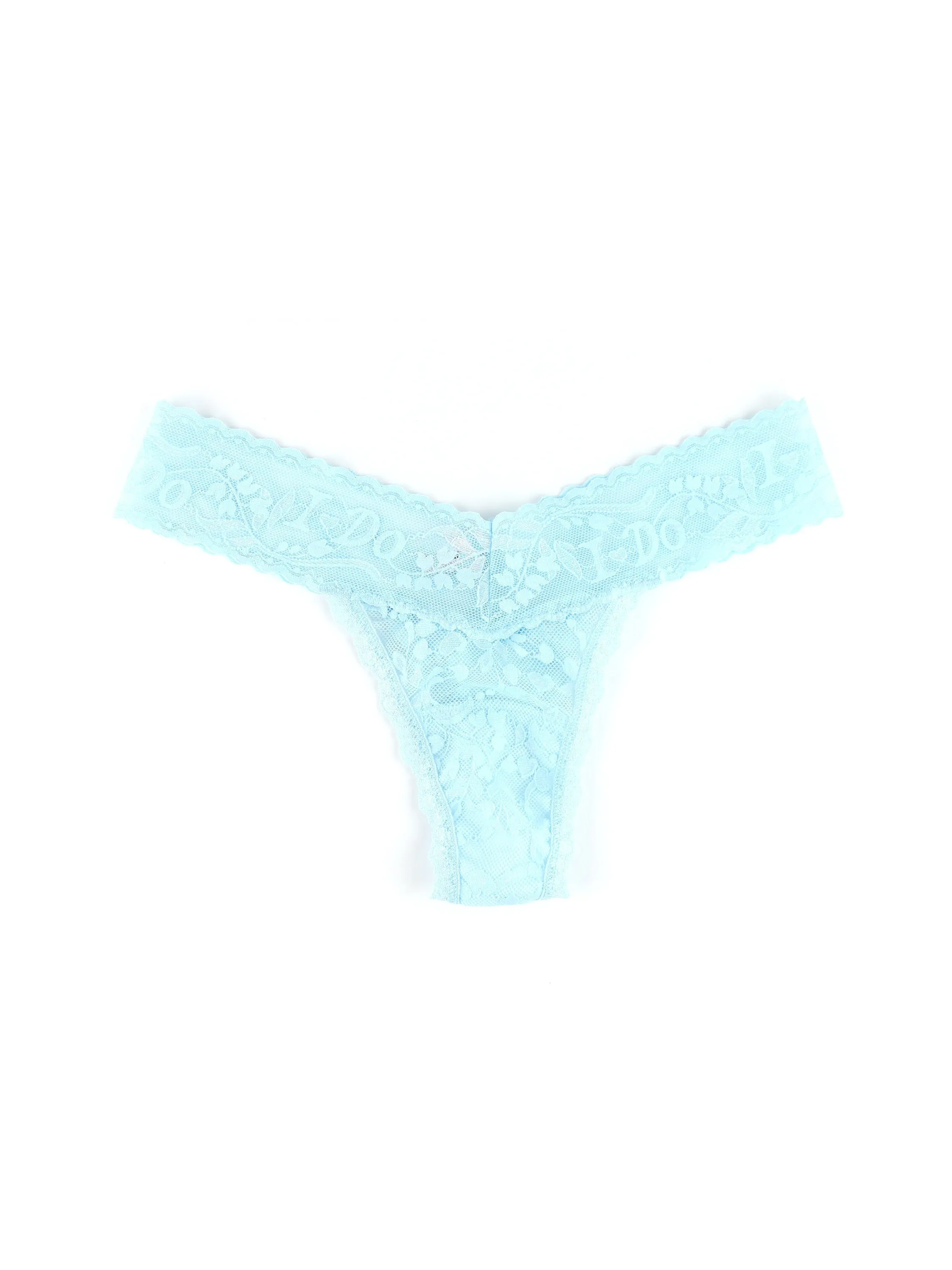 I Do Shimmer Low Rise Thong Powder Blue