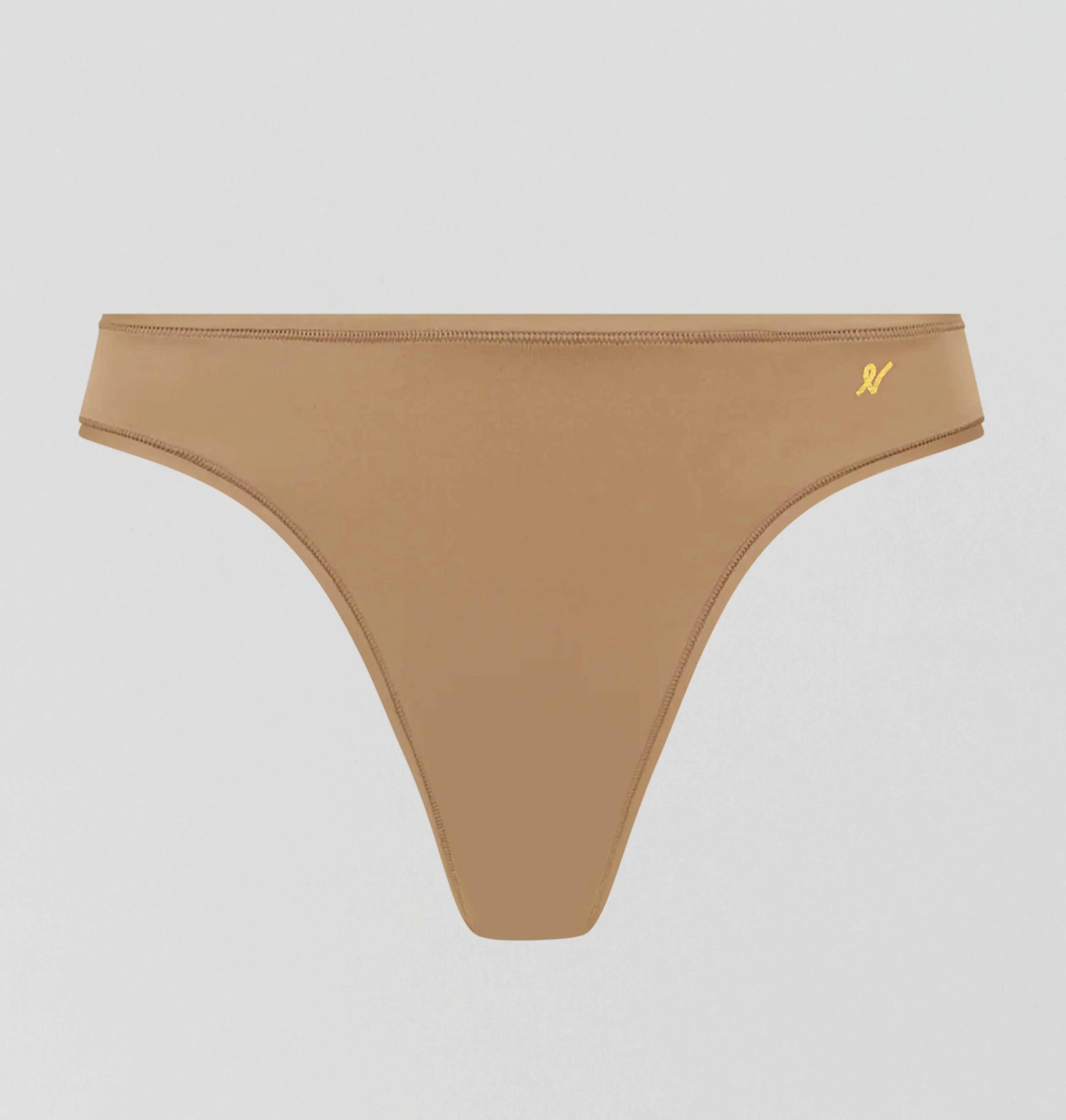 Invisible microfibre thong [Mocha]