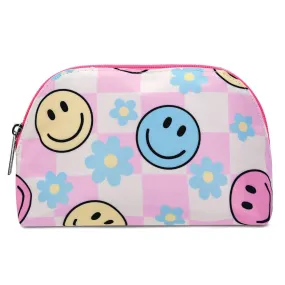 Iscream Happy Check Oval Cosmetic Bag