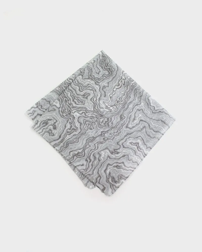 Japanese Handkerchief, Classic, Marbled, Sumi-Iro