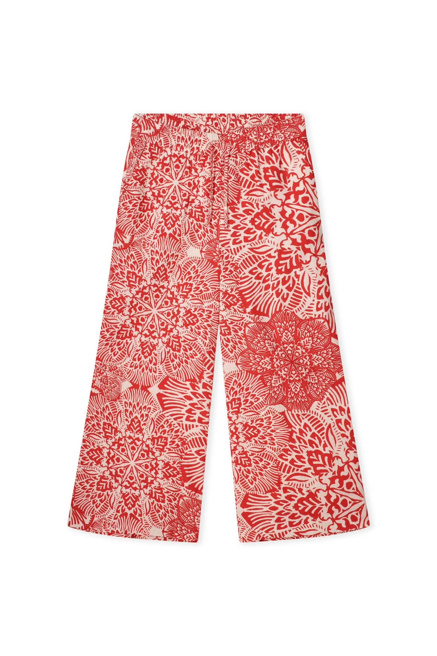 Jolanda Printed Trousers - Salsa Red