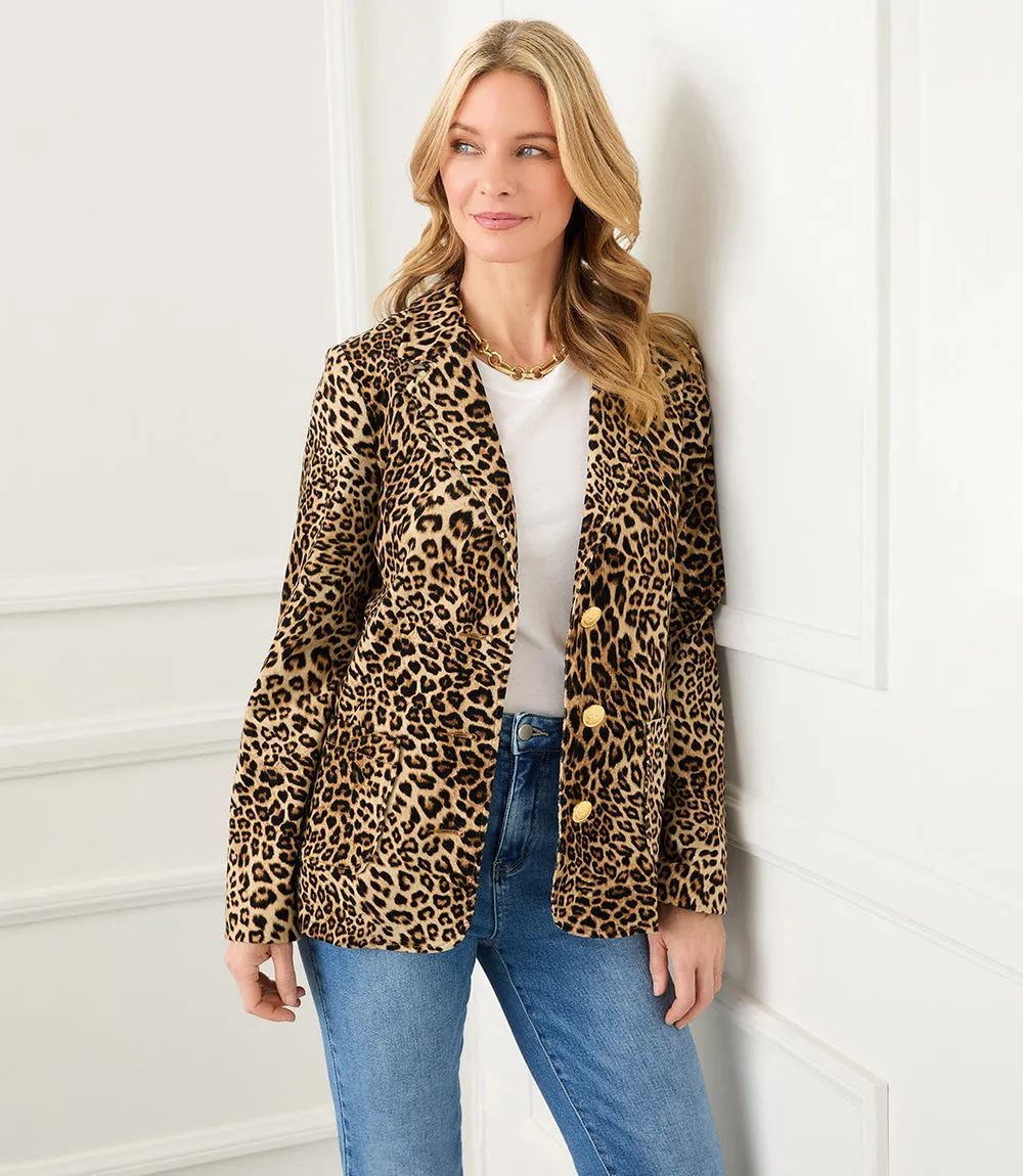 Leopard Corduroy Jacket