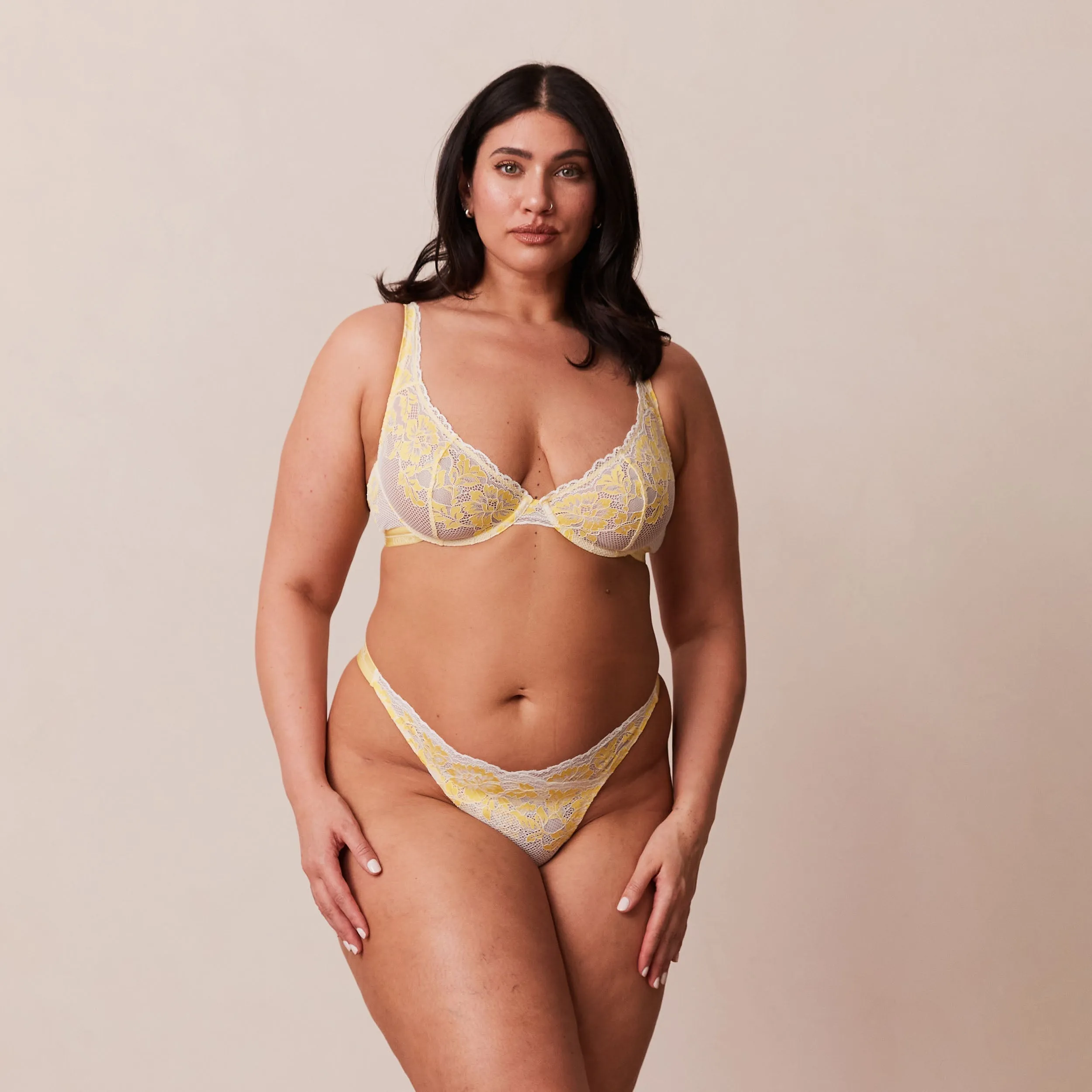 Luxe Balcony Bra  - Lemon