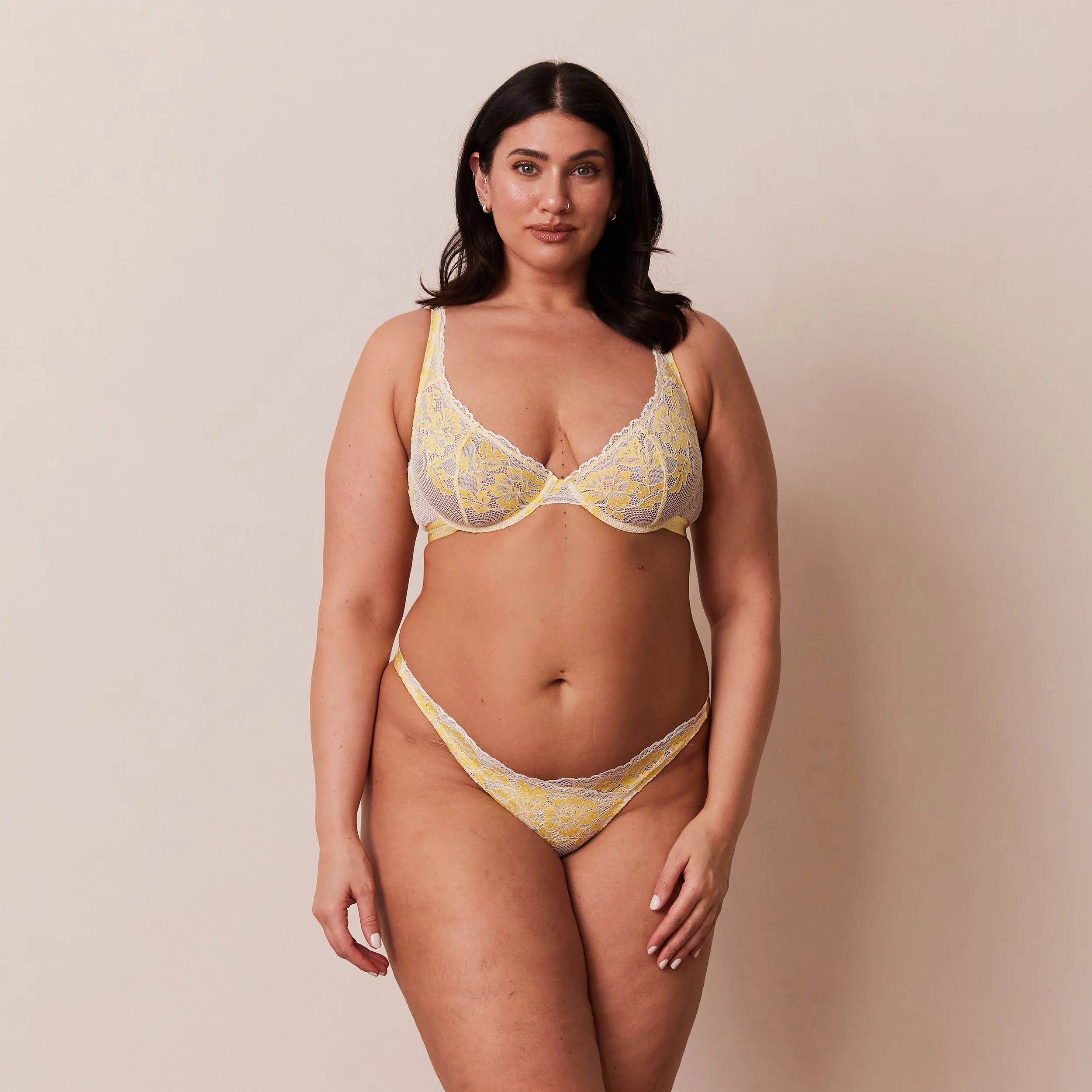 Luxe Balcony Bra  - Lemon