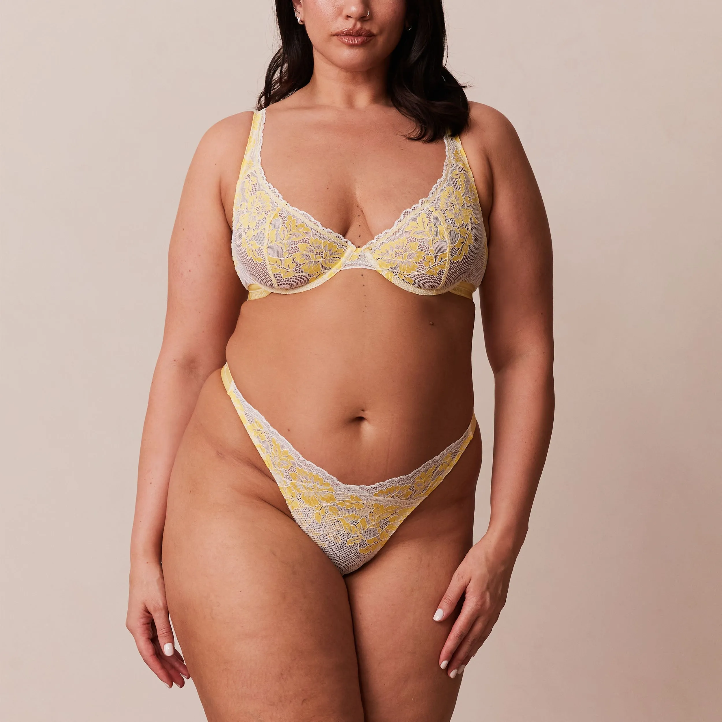 Luxe Balcony Bra  - Lemon