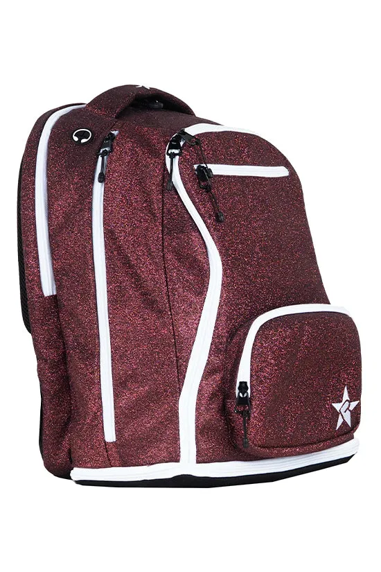 Maroon Rebel Dream Bag with White Zipper