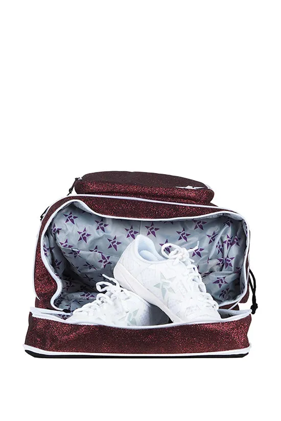 Maroon Rebel Dream Bag with White Zipper