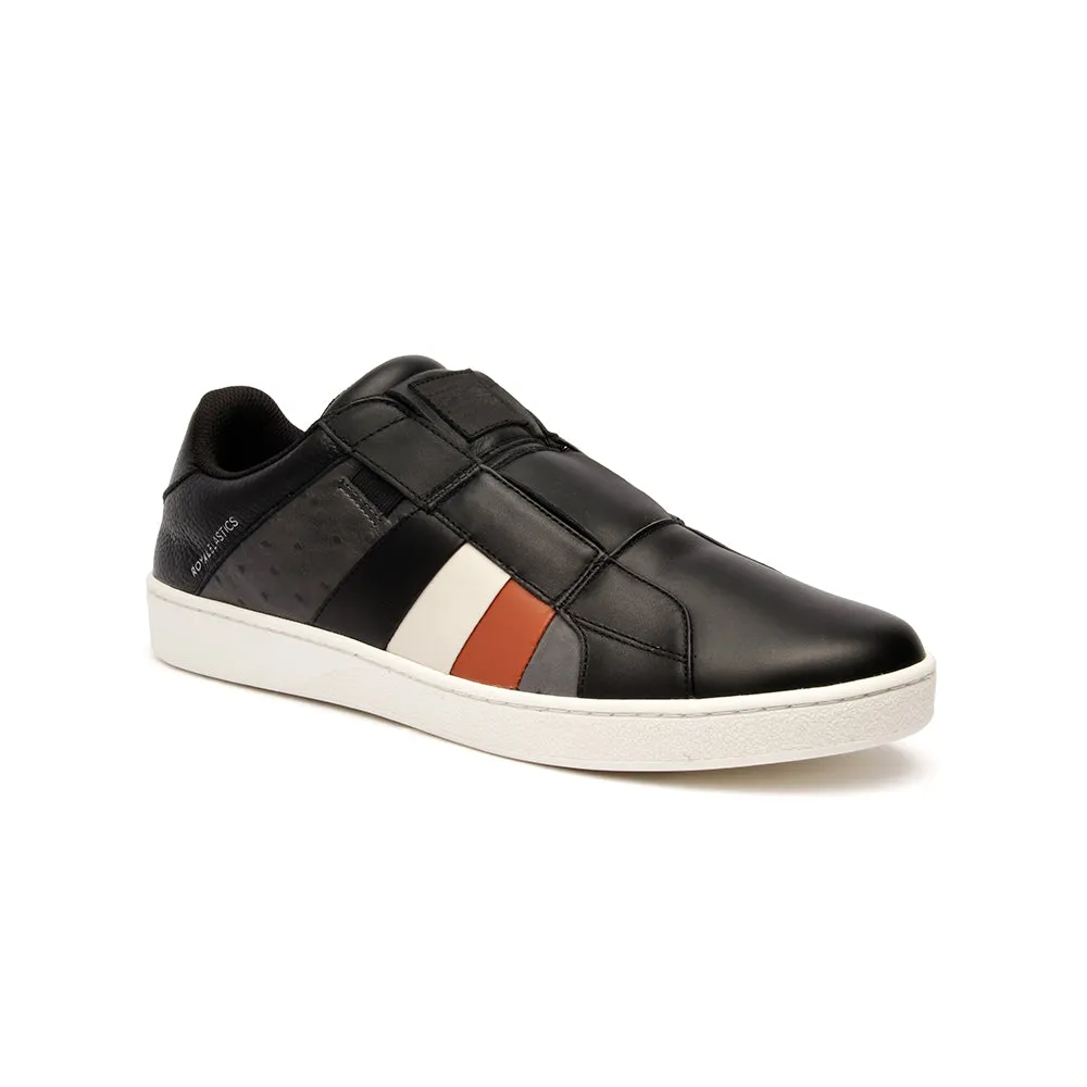 Men's Prince Albert Black Leather Sneakers 01484-987