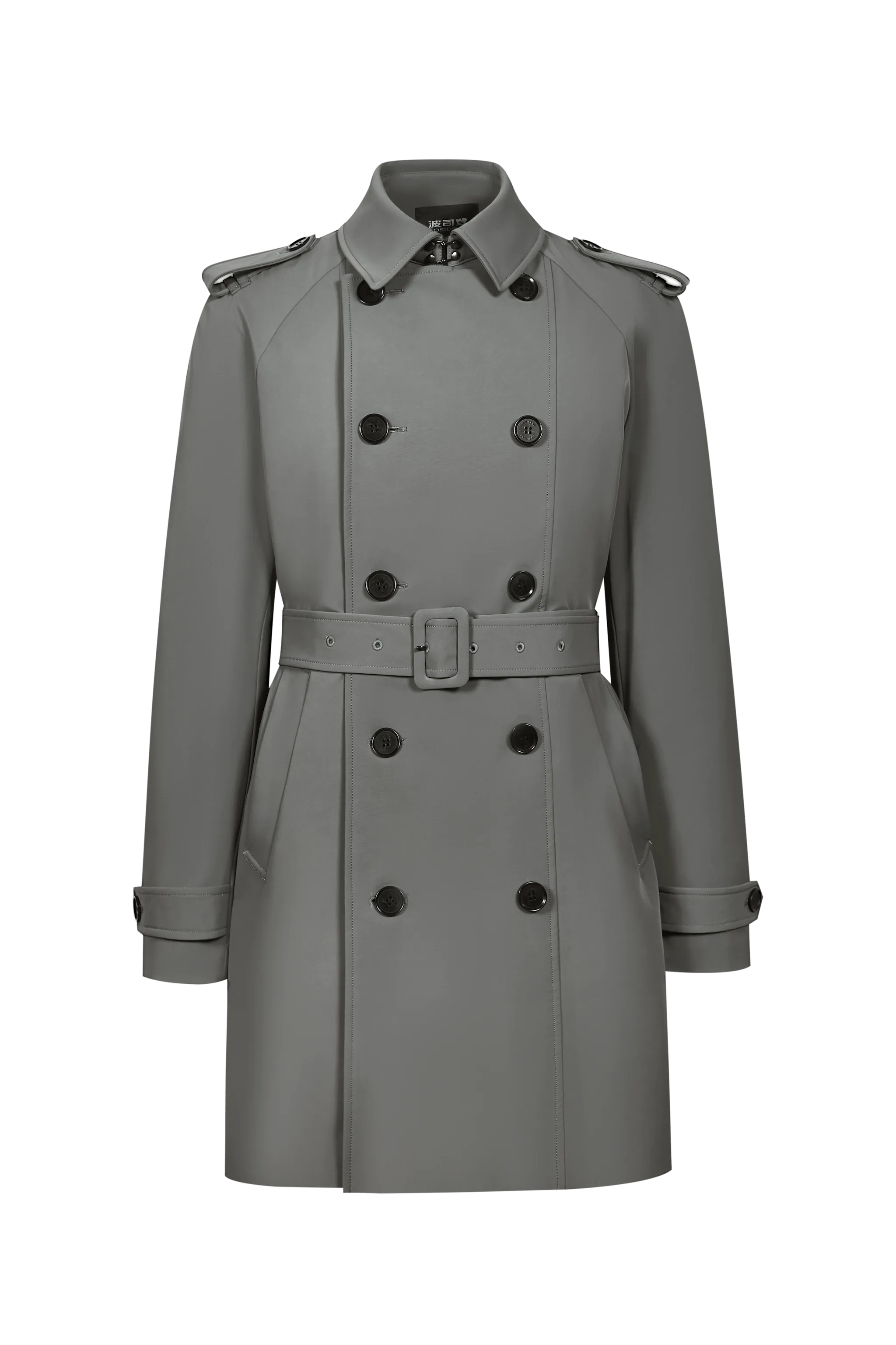 Mid-length Detachable Goose Down Trench Coat