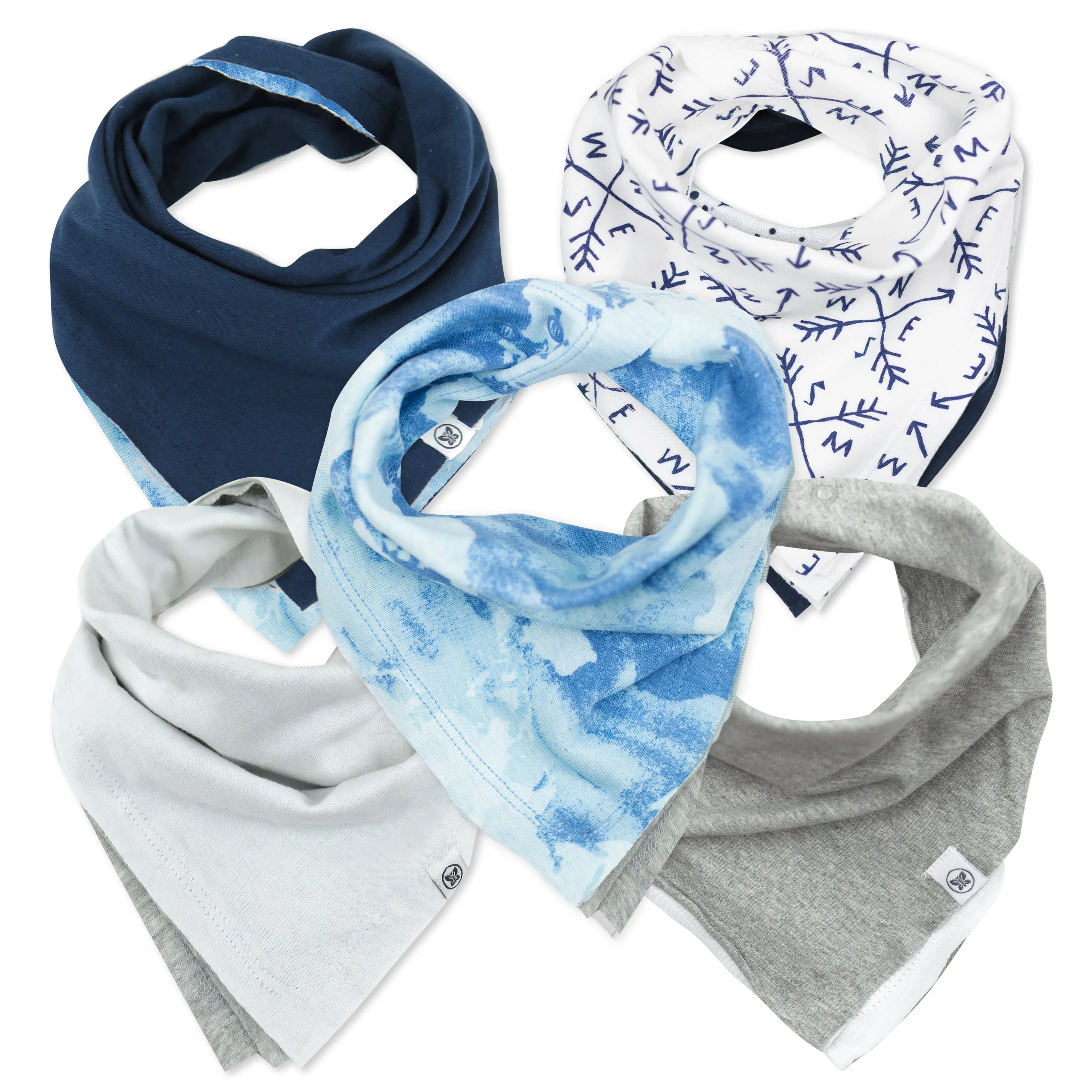 Multipack Organic Cotton Reversible Bandana Bibs