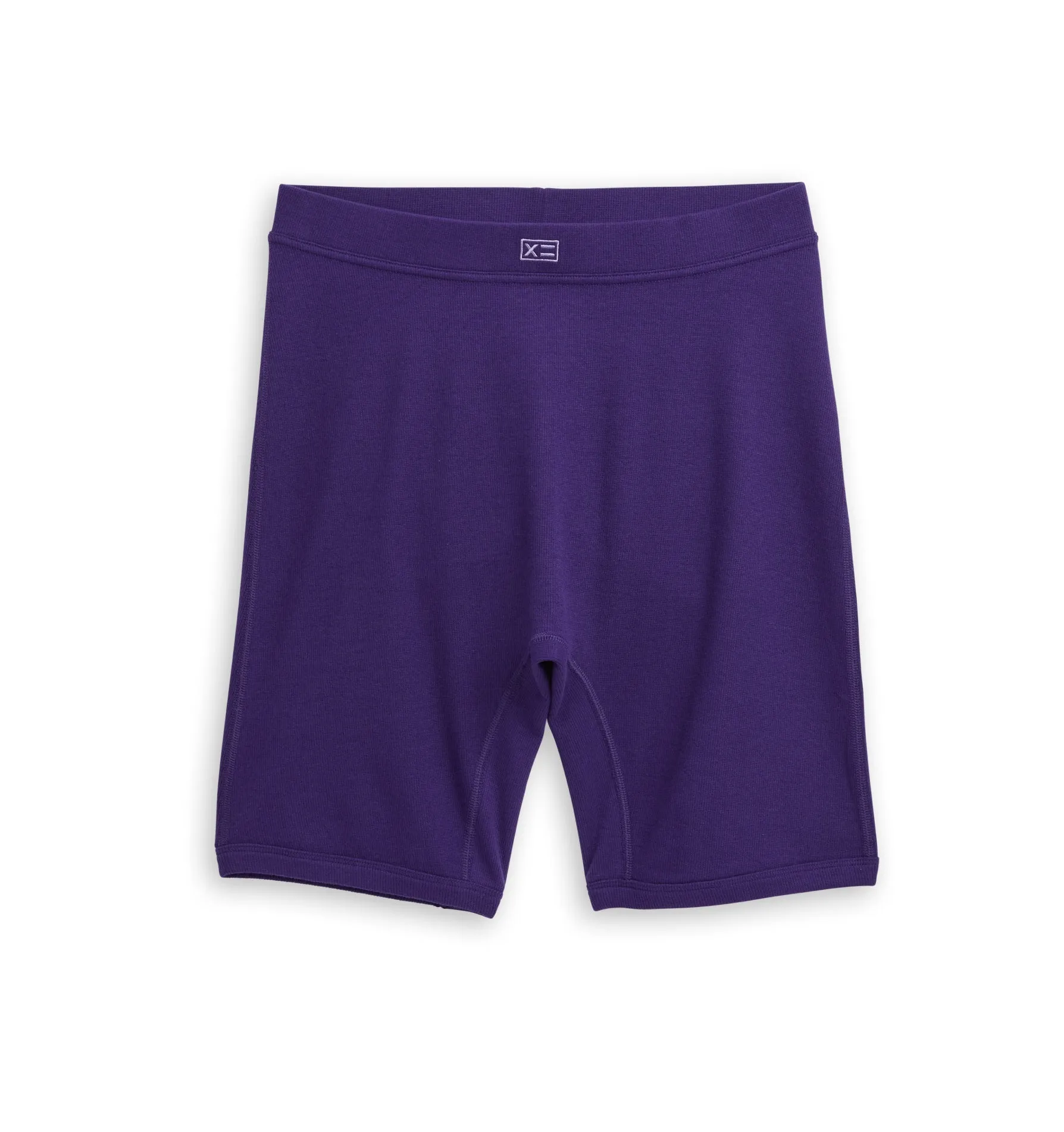 Organic Cotton Rib 9" Boxer Briefs - Ghostly Grape