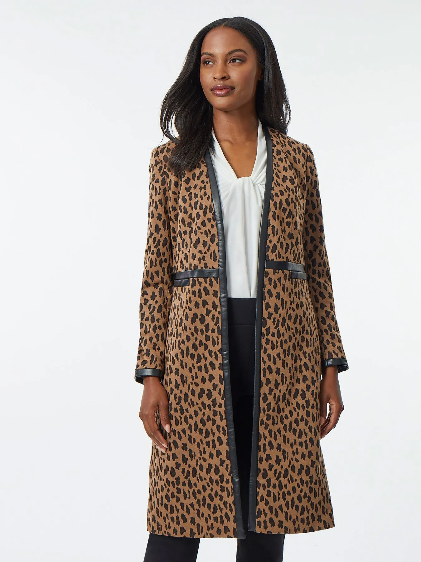 Petite Emmy Jacket, Animal Jacquard