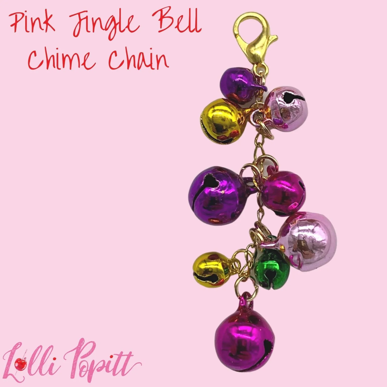 Pink Jingle Bells Chime Chain