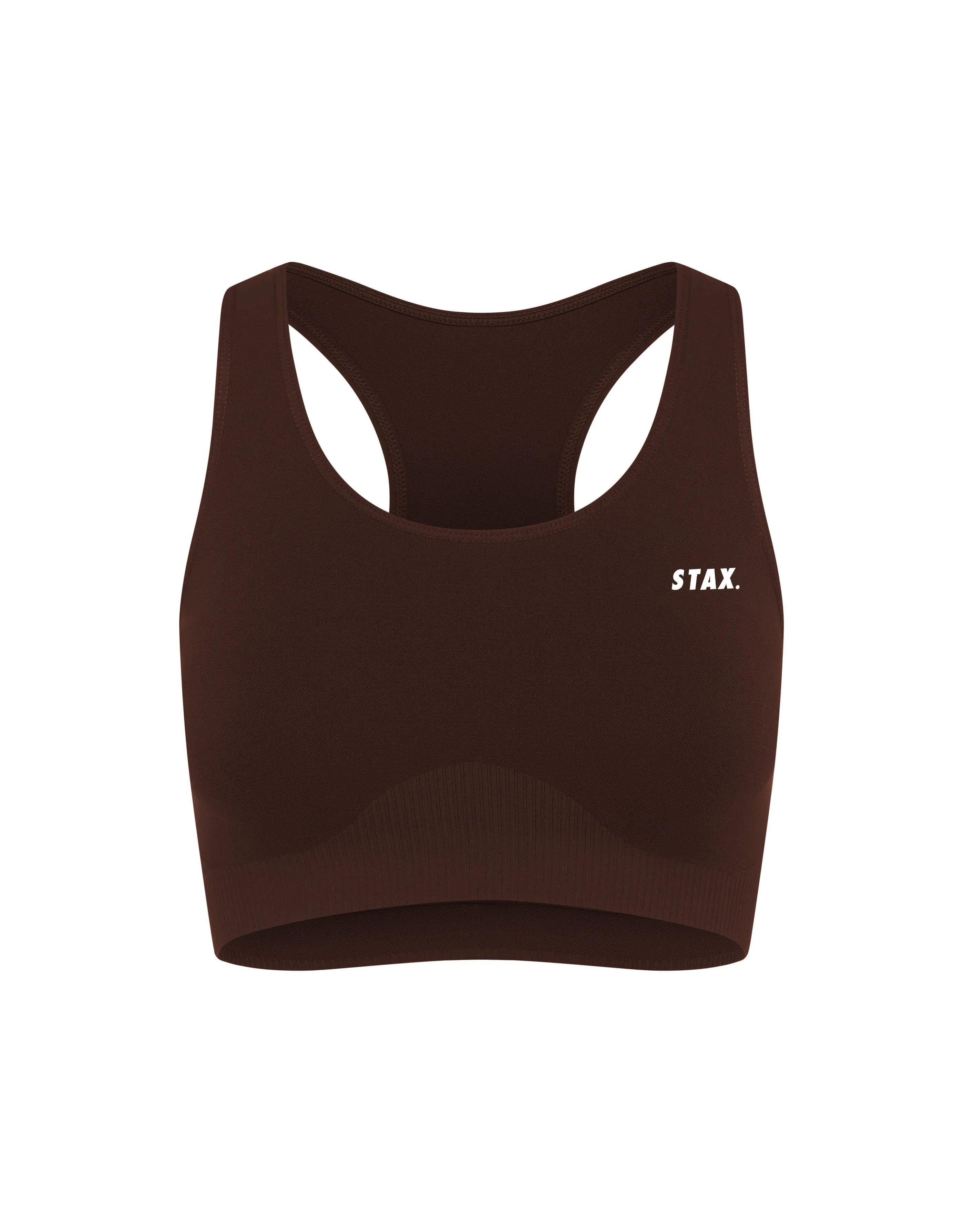 Premium Seamless Racer Crop V5.1 - Umber Brown