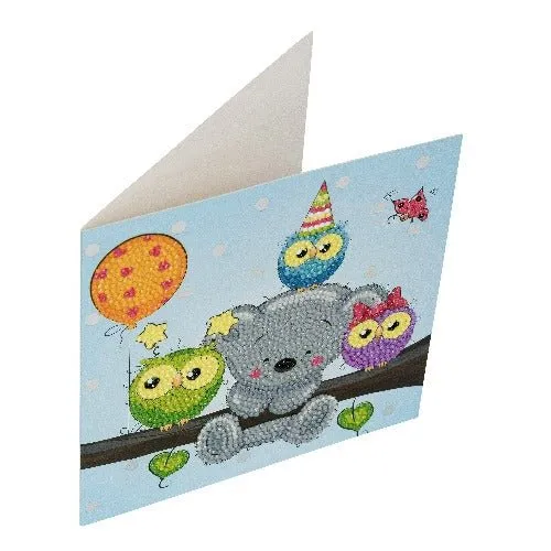 "Birthday Friends" Crystal Art Card Kit