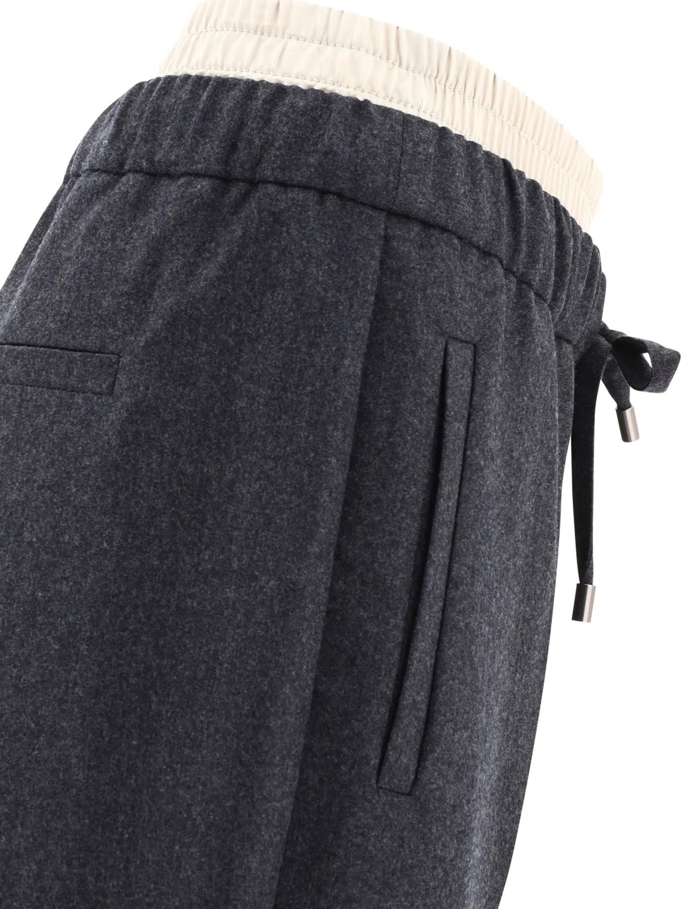 "SATIN WAISTBAND INSERT" TROUSERS