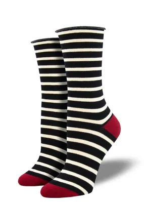 Sailor Stripe Roll-Top Bamboo Socks