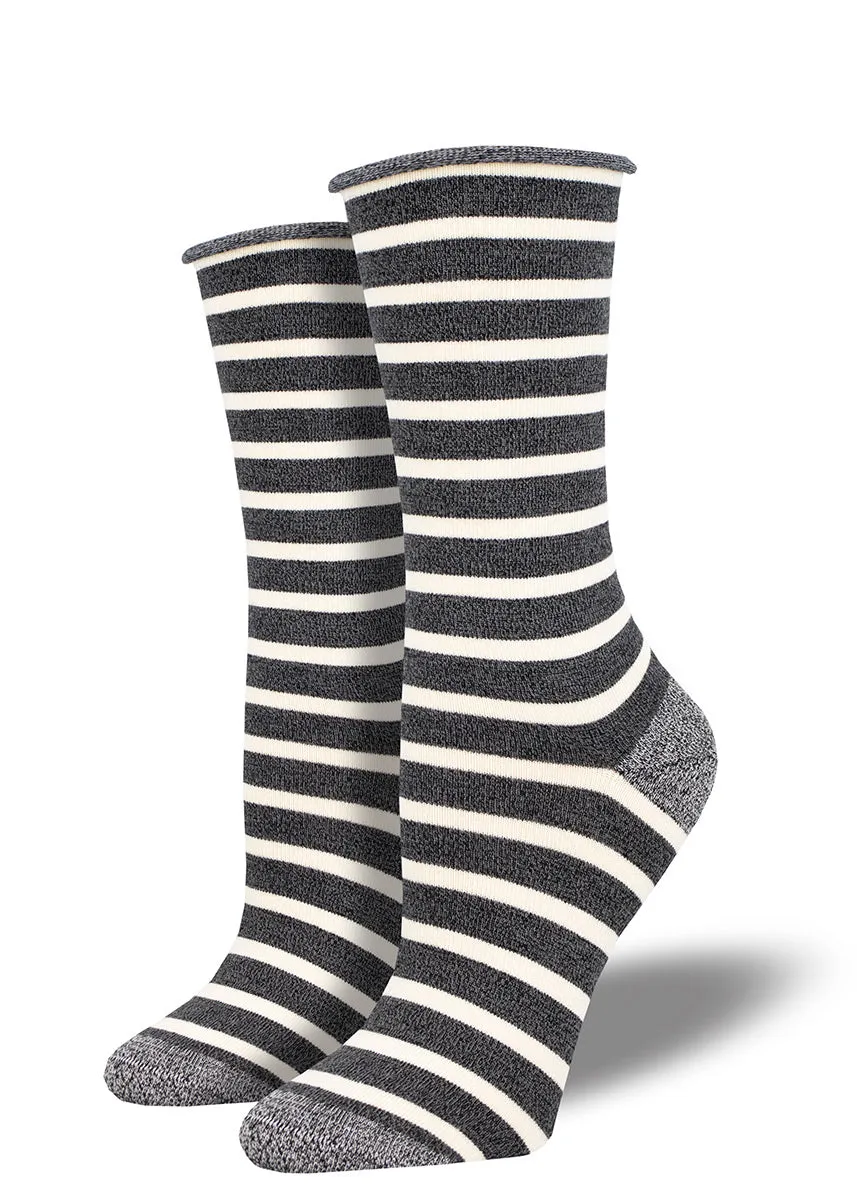 Sailor Stripe Roll-Top Bamboo Socks