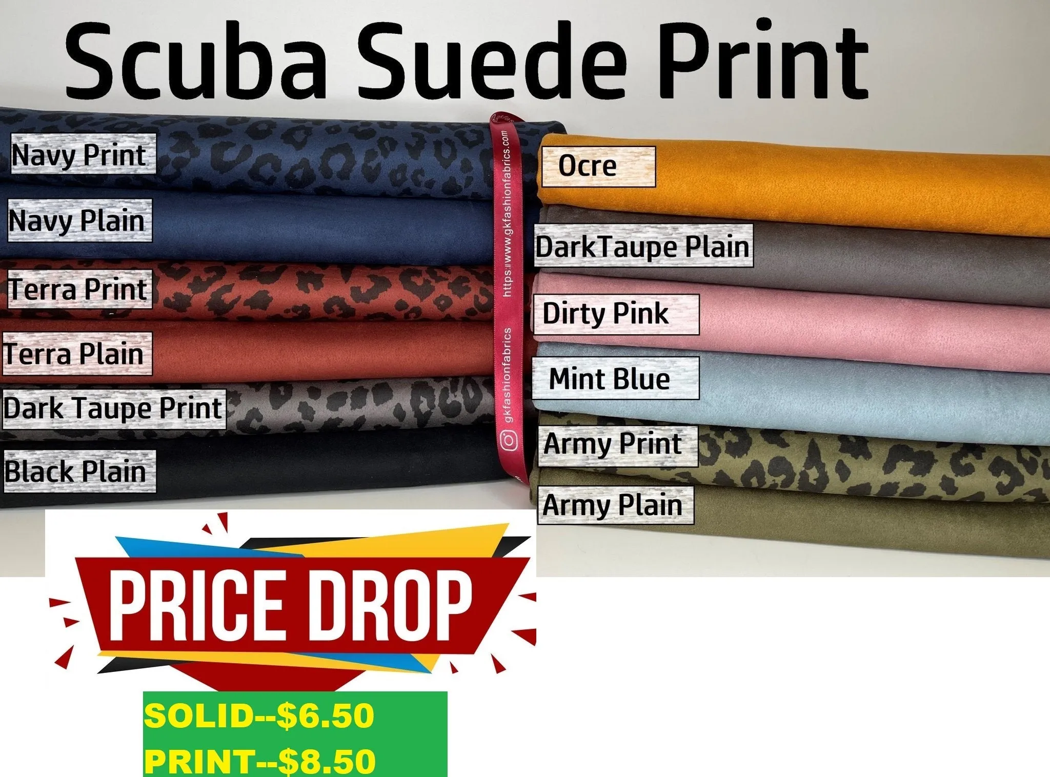 Scuba Suede Animal Print Fabric