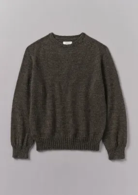 Seamless Shetland Wool Sweater | Grey