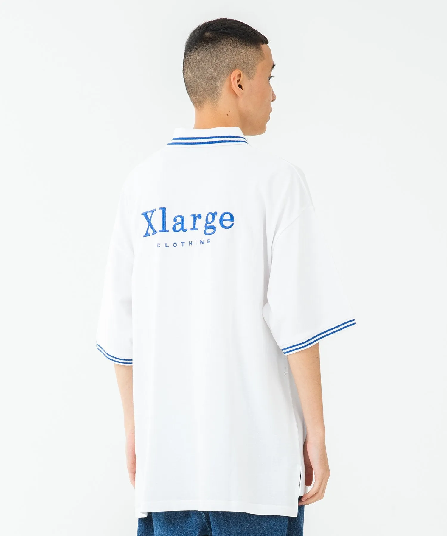 S/S HALF ZIP BIG POLO SHIRT