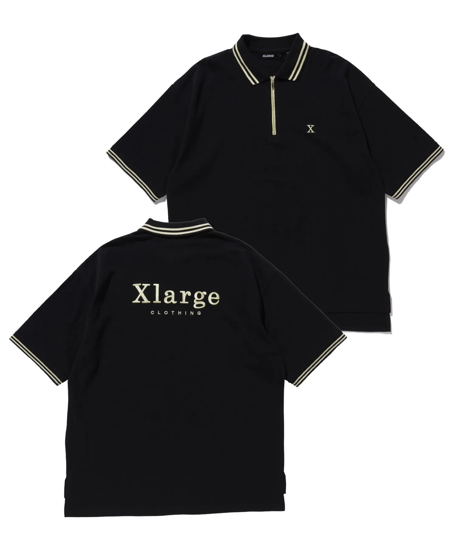 S/S HALF ZIP BIG POLO SHIRT