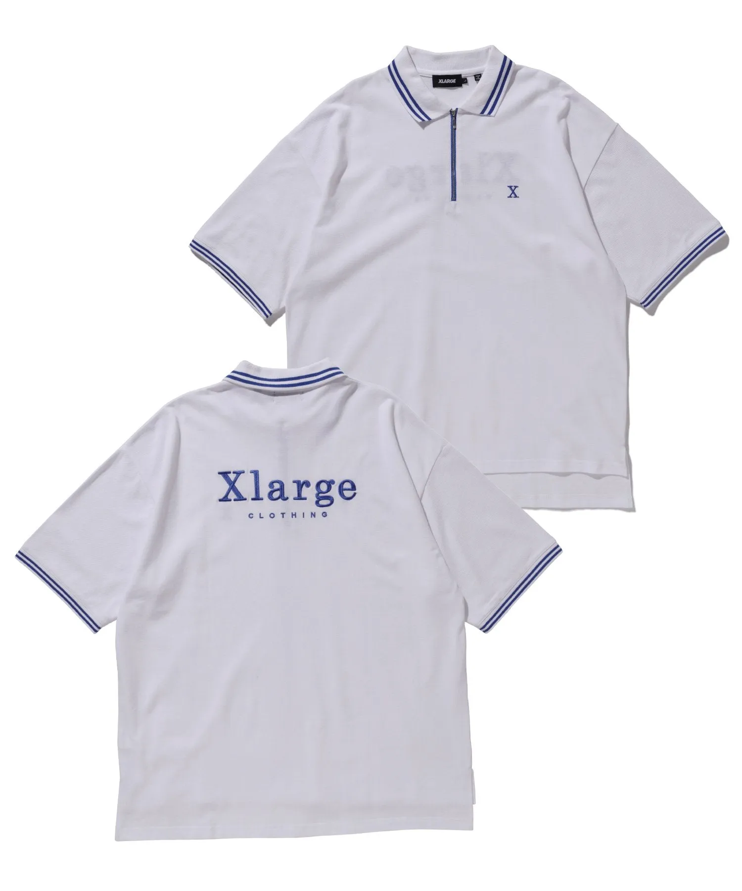 S/S HALF ZIP BIG POLO SHIRT