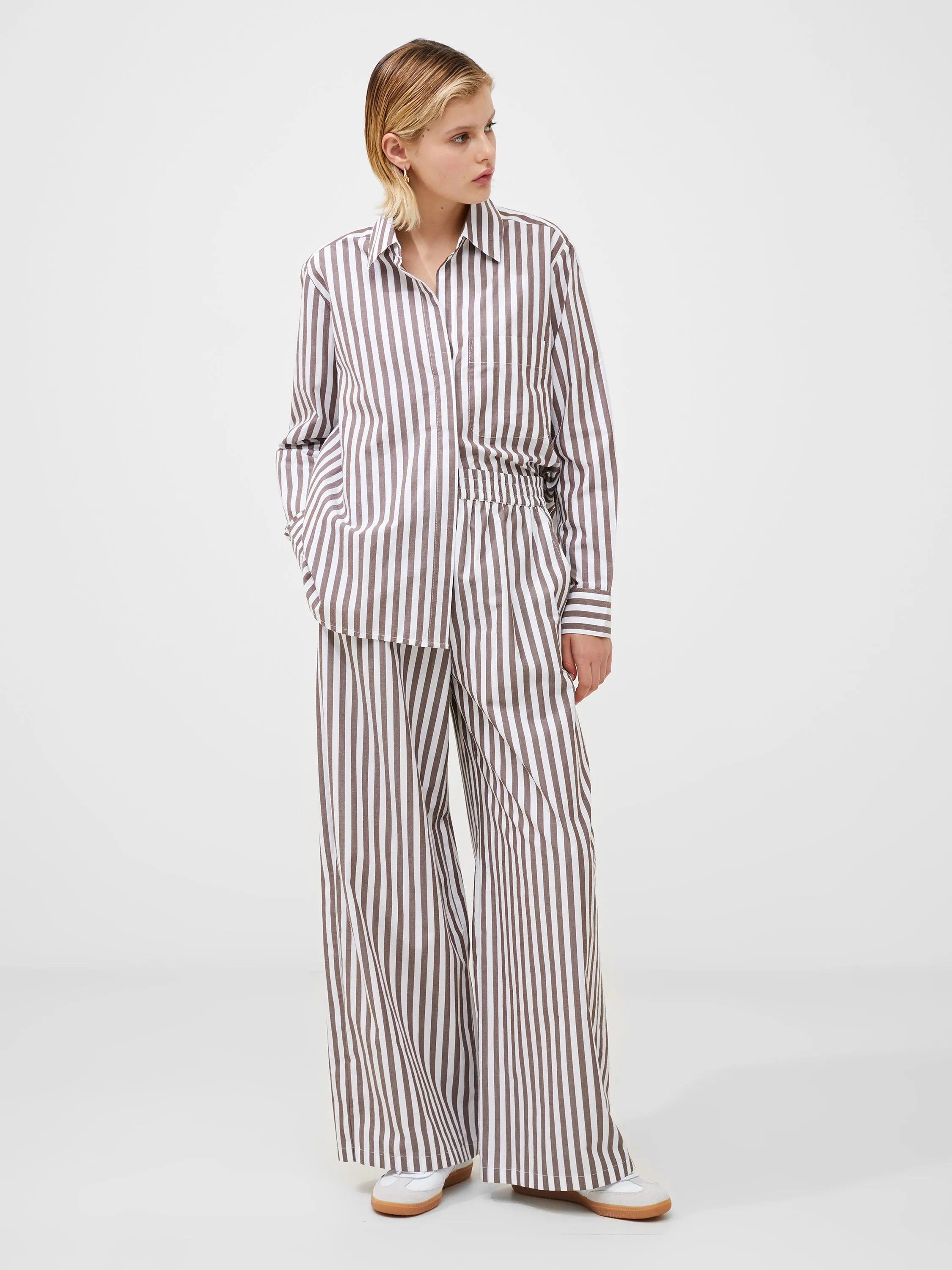 Stripe Poplin Trousers