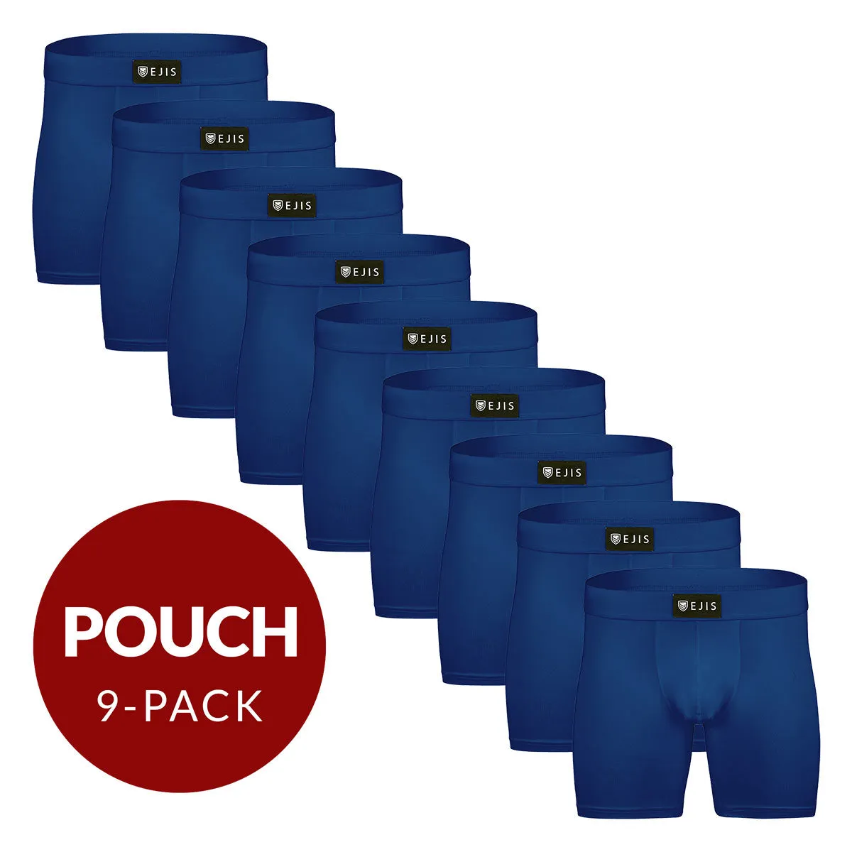 Sweat Proof Men's Boxer Briefs with Pouch - Navy 9-Pack