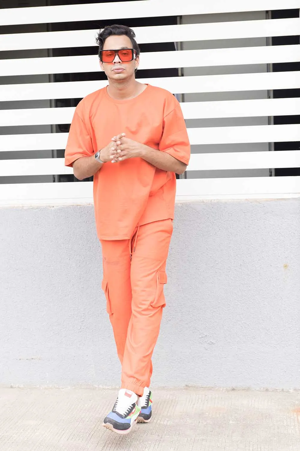 Tangerine Oversized T-shirt Jog Co-ord